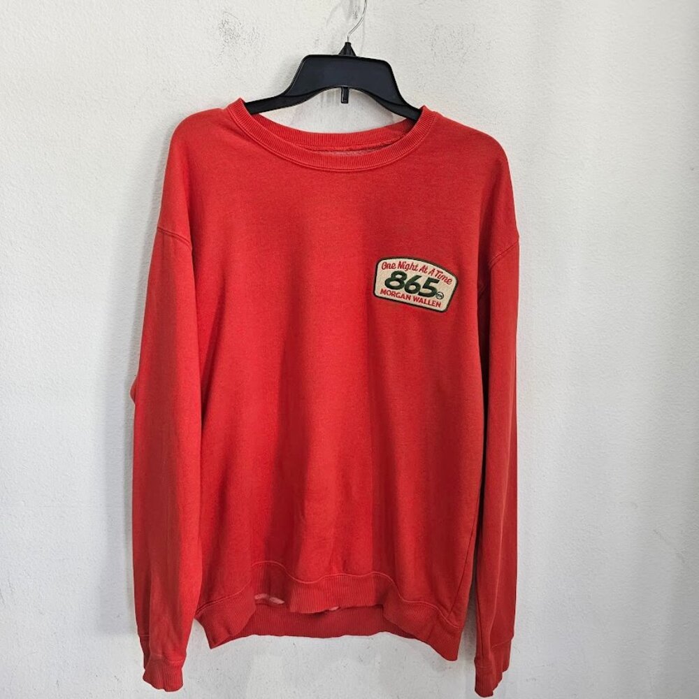 Morgan Wallen 865 One Night at a time concert tour crewneck sweatshirt, Size L